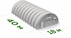 Проект ангара 18x40 на заказ Проект ангара 18x40