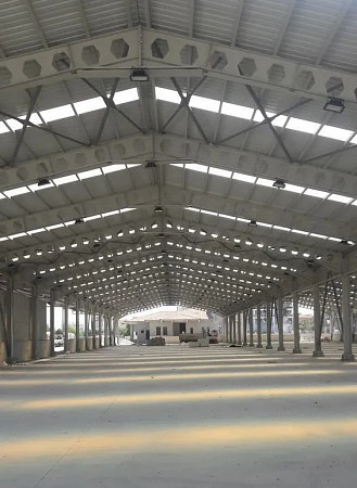 Строительство промышленных ангаров в Красноярске - пример выполнения