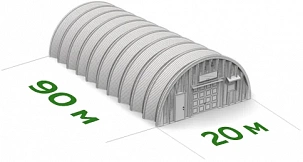 Проект ангара 20x90 на заказ Проект ангара 20x90