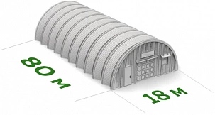 Проект ангара 18x80 на заказ Проект ангара 18x80